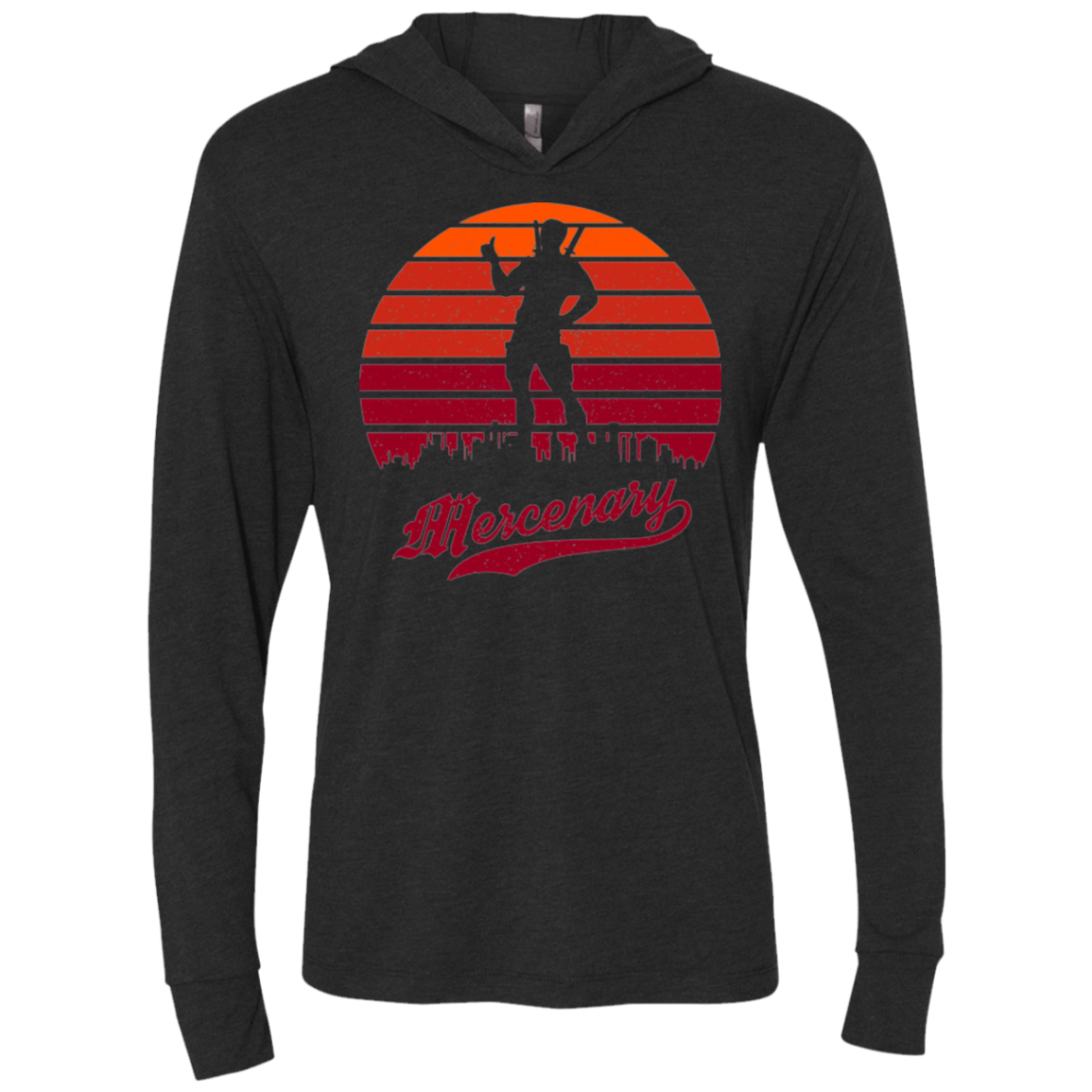 T-Shirts Vintage Black / X-Small Mercenary SunSet Triblend Long Sleeve Hoodie Tee