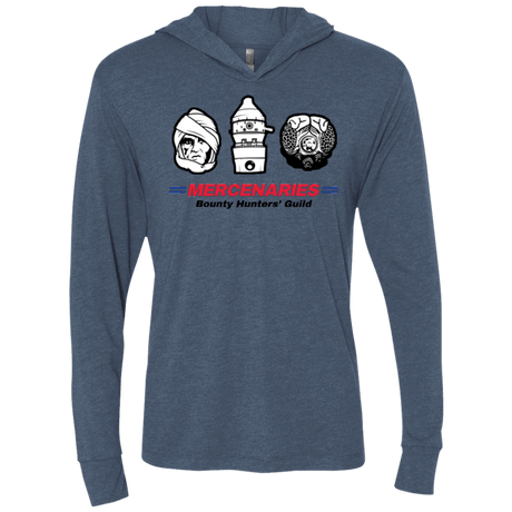 T-Shirts Indigo / X-Small Mercs 2 Triblend Long Sleeve Hoodie Tee