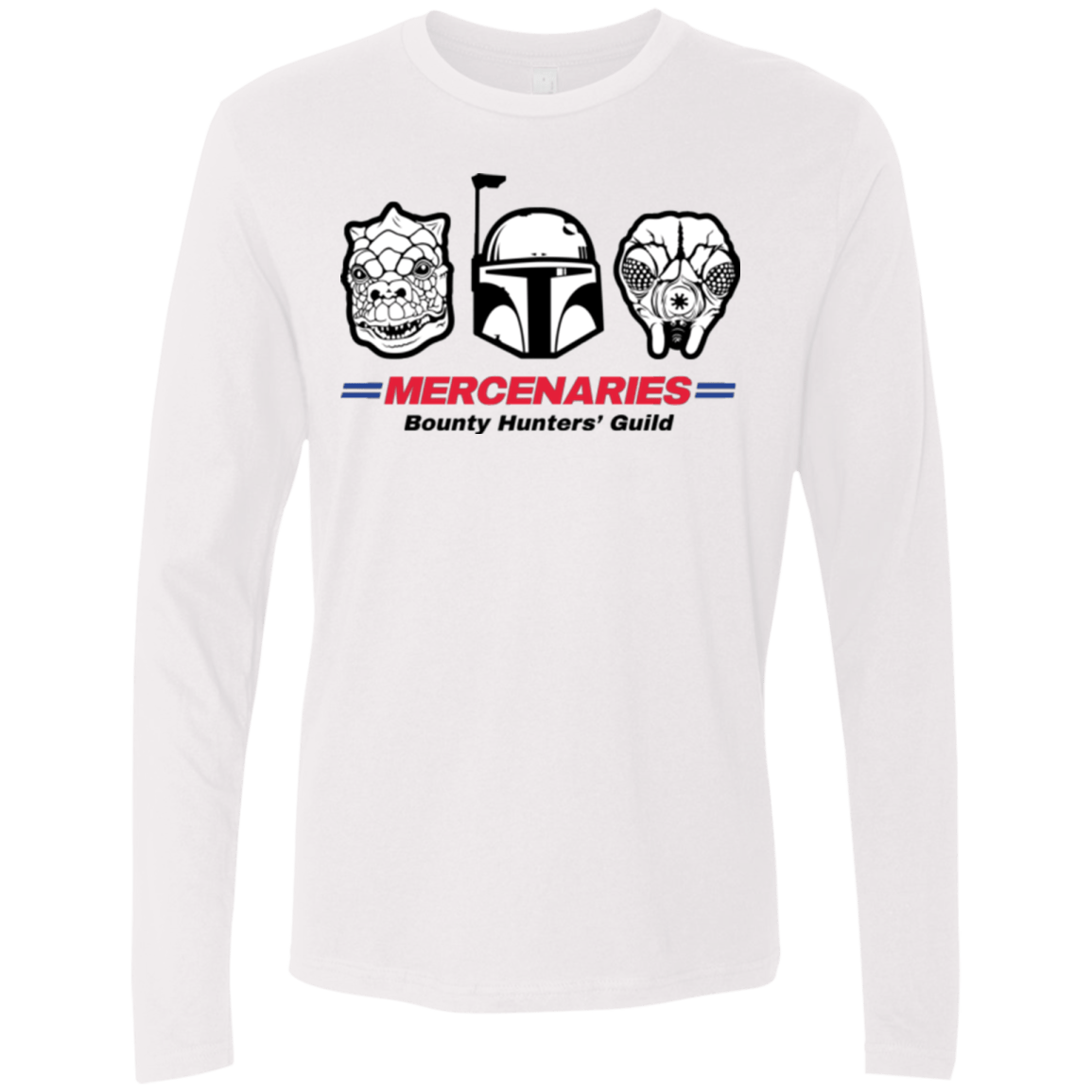 T-Shirts White / Small Mercs Men's Premium Long Sleeve