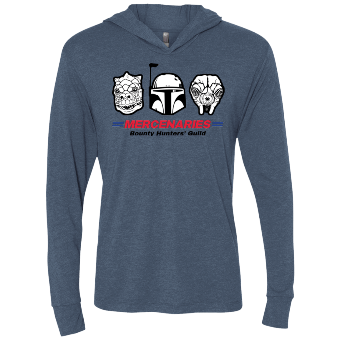 T-Shirts Indigo / X-Small Mercs Triblend Long Sleeve Hoodie Tee