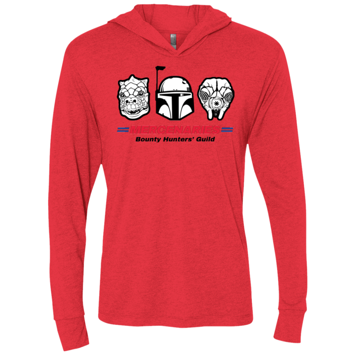 T-Shirts Vintage Red / X-Small Mercs Triblend Long Sleeve Hoodie Tee