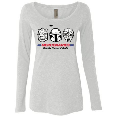 T-Shirts Heather White / Small Mercs Women's Triblend Long Sleeve Shirt