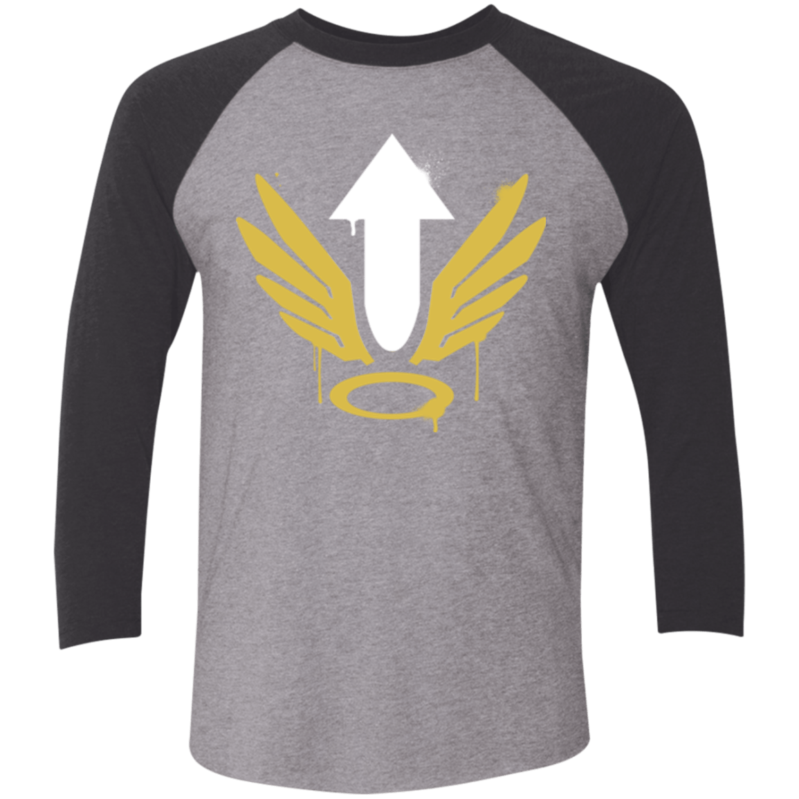 T-Shirts Premium Heather/ Vintage Black / X-Small Mercy Arrow Men's Triblend 3/4 Sleeve