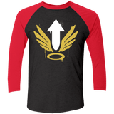 T-Shirts Vintage Black/Vintage Red / X-Small Mercy Arrow Men's Triblend 3/4 Sleeve
