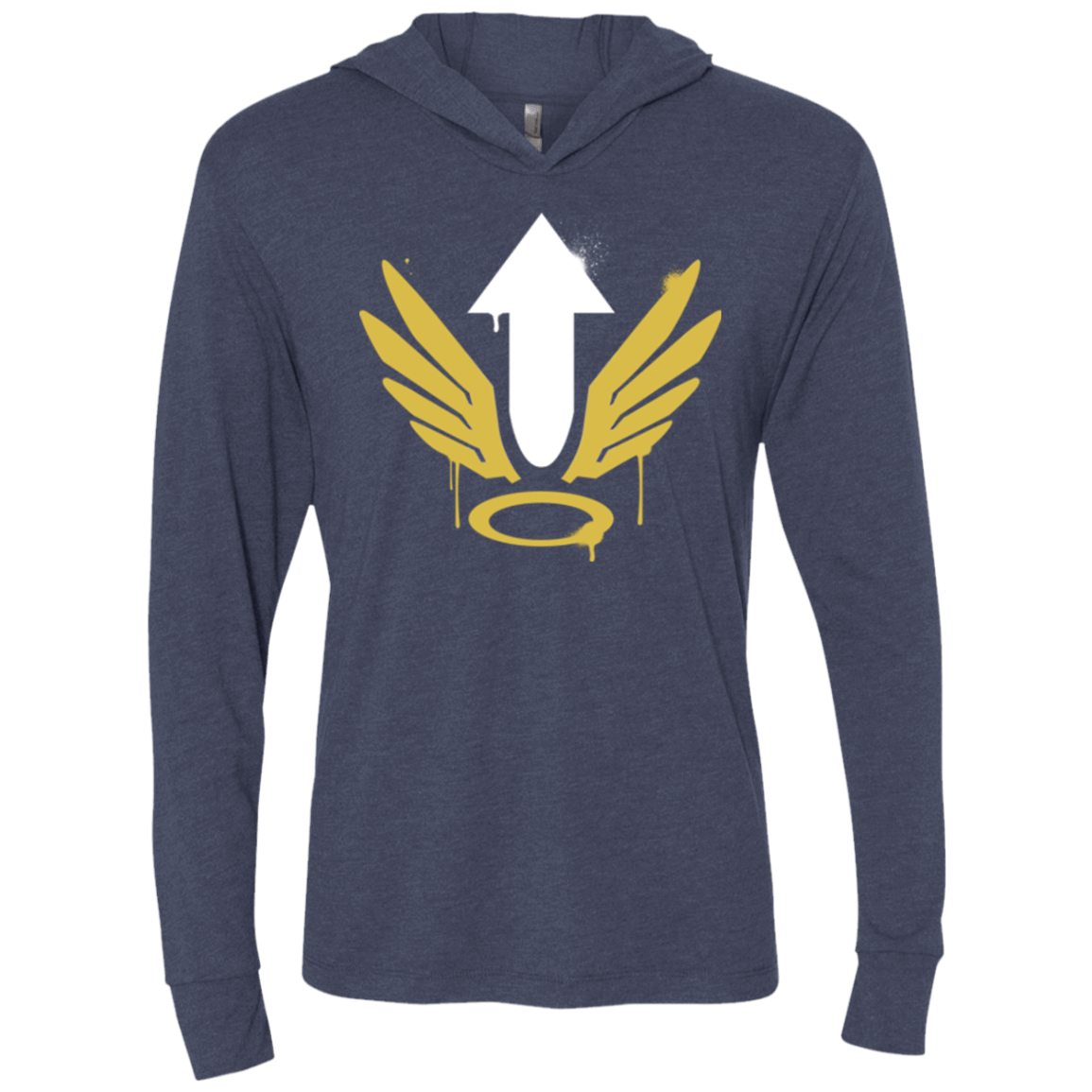 T-Shirts Vintage Navy / X-Small Mercy Arrow Triblend Long Sleeve Hoodie Tee