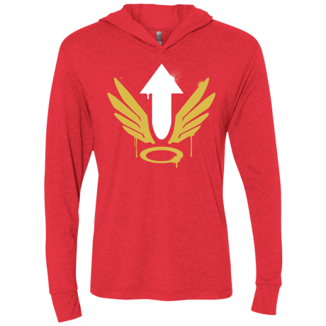 T-Shirts Vintage Red / X-Small Mercy Arrow Triblend Long Sleeve Hoodie Tee
