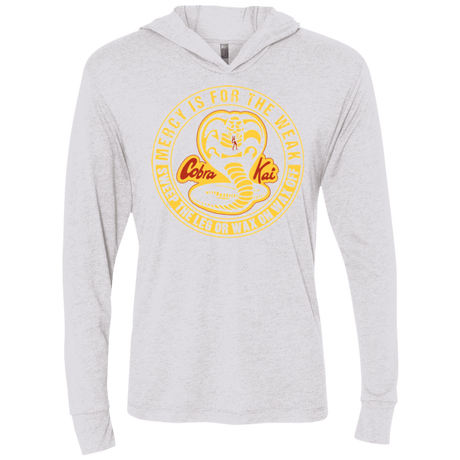 T-Shirts Heather White / X-Small Mercy Is For The Weak Triblend Long Sleeve Hoodie Tee