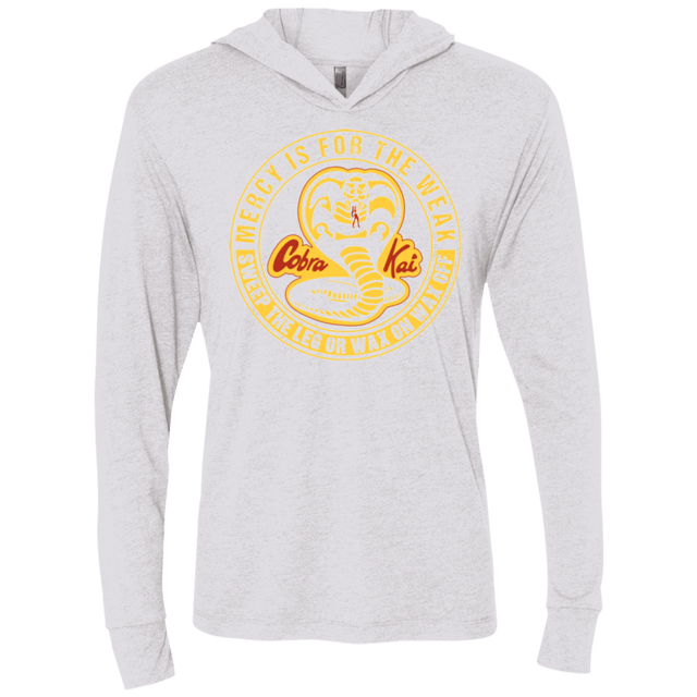 T-Shirts Heather White / X-Small Mercy Is For The Weak Triblend Long Sleeve Hoodie Tee