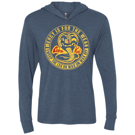 T-Shirts Indigo / X-Small Mercy Is For The Weak Triblend Long Sleeve Hoodie Tee