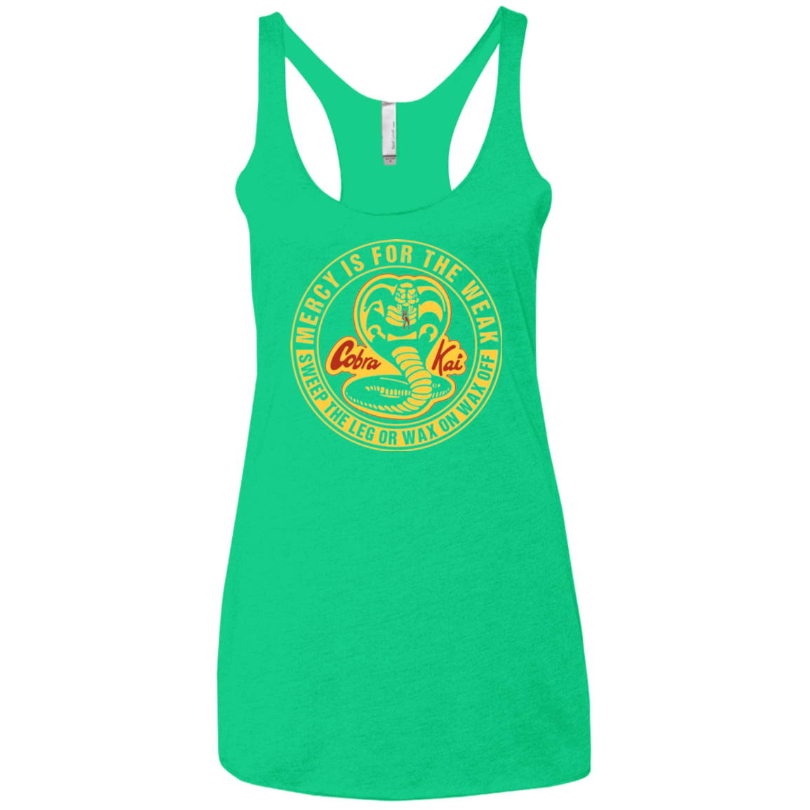 T-Shirts Envy / X-Small Mercy Is For The Weak Women's Triblend Racerback Tank
