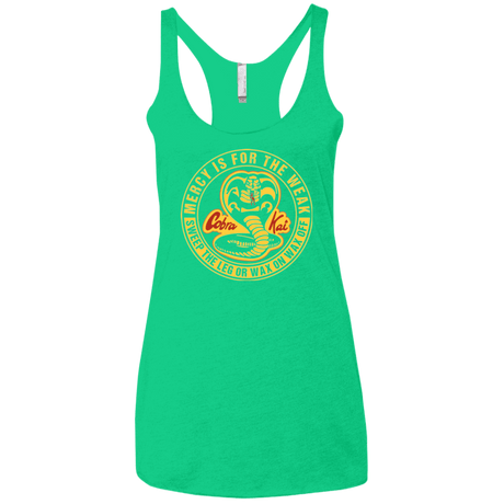 T-Shirts Envy / X-Small Mercy Is For The Weak Women's Triblend Racerback Tank