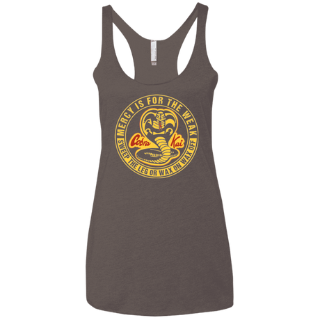 T-Shirts Macchiato / X-Small Mercy Is For The Weak Women's Triblend Racerback Tank
