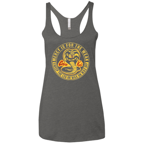T-Shirts Premium Heather / X-Small Mercy Is For The Weak Women's Triblend Racerback Tank