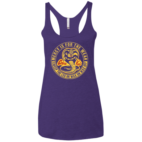 T-Shirts Purple Rush / X-Small Mercy Is For The Weak Women's Triblend Racerback Tank