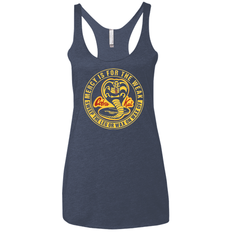 T-Shirts Vintage Navy / X-Small Mercy Is For The Weak Women's Triblend Racerback Tank