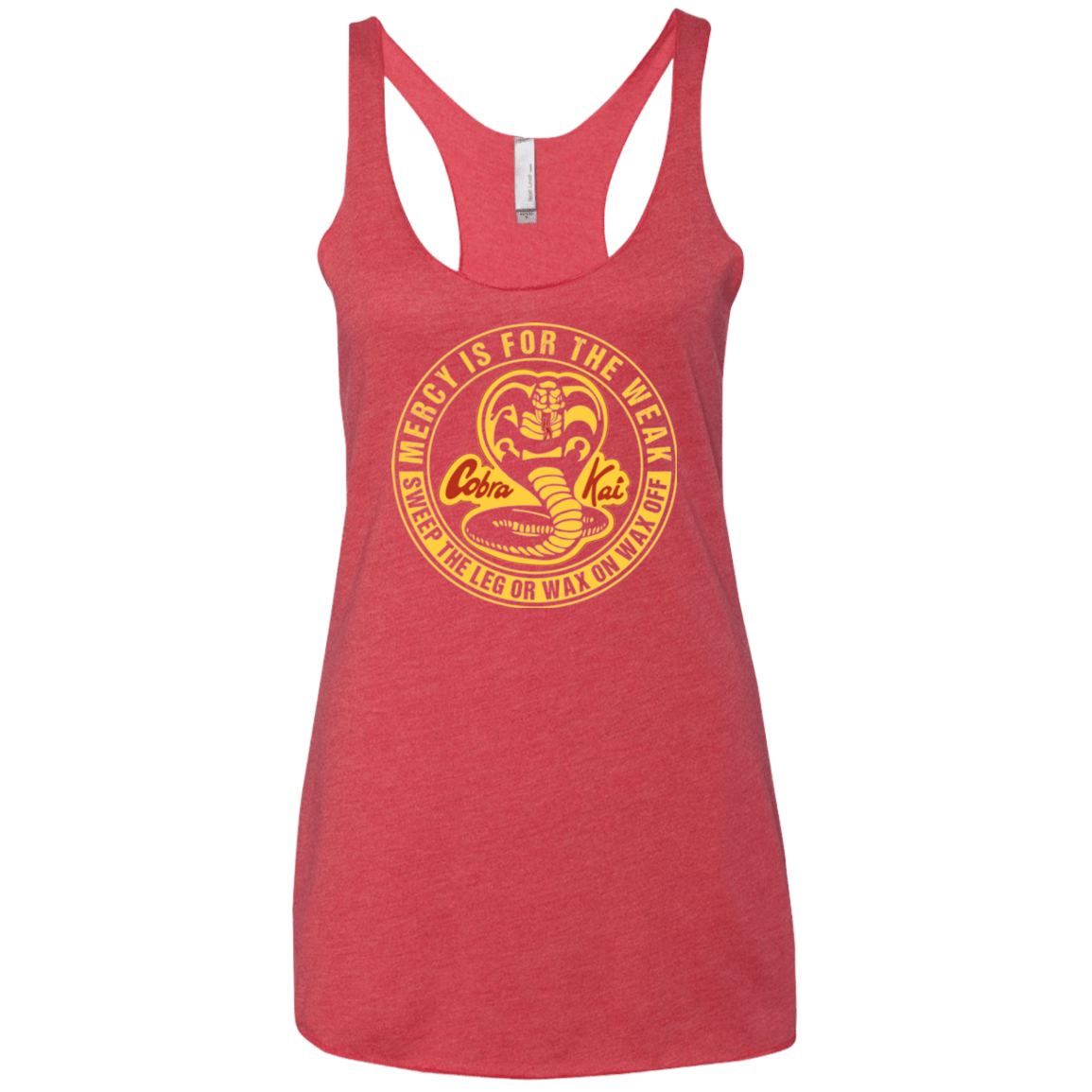 T-Shirts Vintage Red / X-Small Mercy Is For The Weak Women's Triblend Racerback Tank