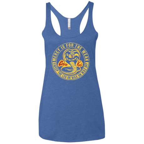 T-Shirts Vintage Royal / X-Small Mercy Is For The Weak Women's Triblend Racerback Tank