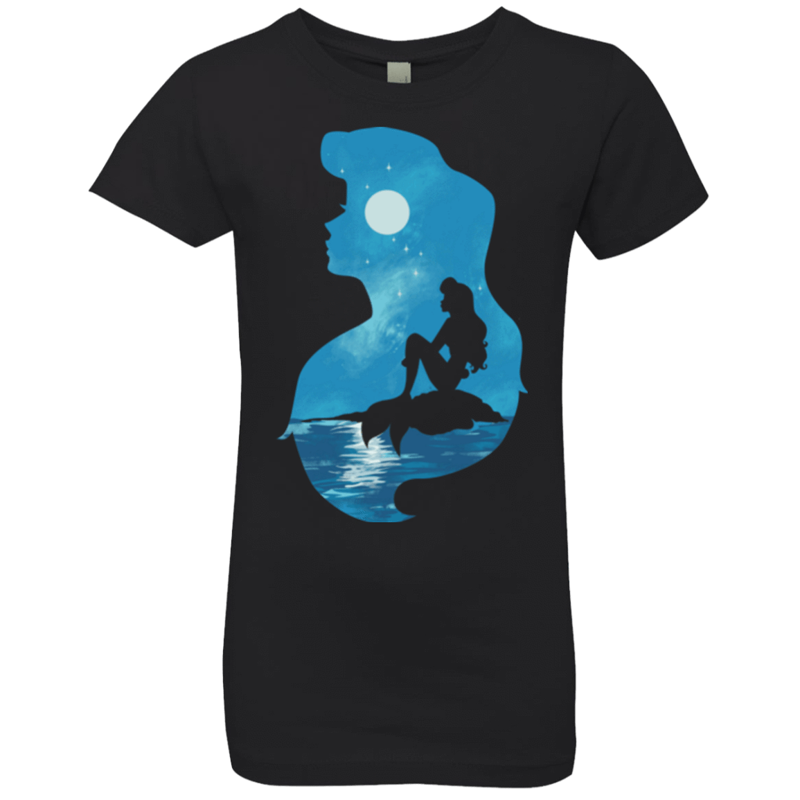 T-Shirts Black / YXS Mermaid Portrait Girls Premium T-Shirt
