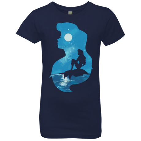 T-Shirts Midnight Navy / YXS Mermaid Portrait Girls Premium T-Shirt