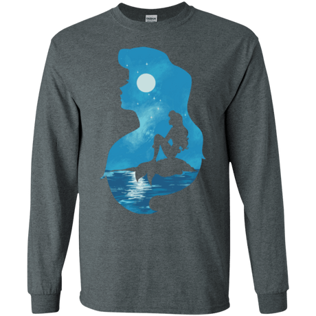 T-Shirts Dark Heather / S Mermaid Portrait Men's Long Sleeve T-Shirt