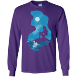 T-Shirts Purple / S Mermaid Portrait Men's Long Sleeve T-Shirt