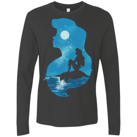 T-Shirts Heavy Metal / S Mermaid Portrait Men's Premium Long Sleeve