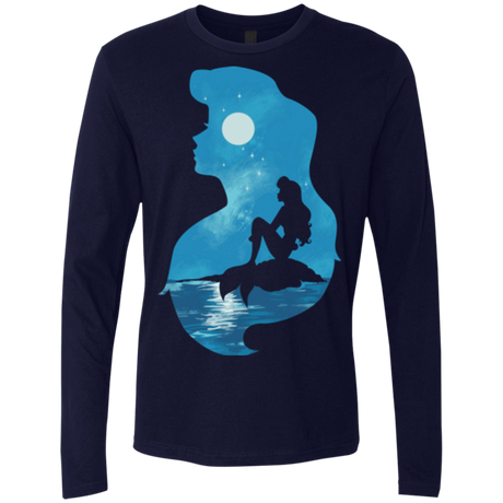 T-Shirts Midnight Navy / S Mermaid Portrait Men's Premium Long Sleeve
