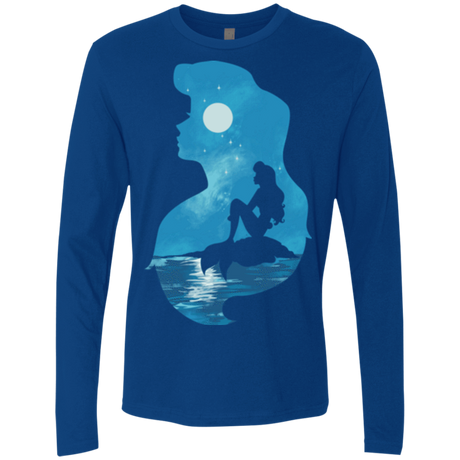 T-Shirts Royal / S Mermaid Portrait Men's Premium Long Sleeve