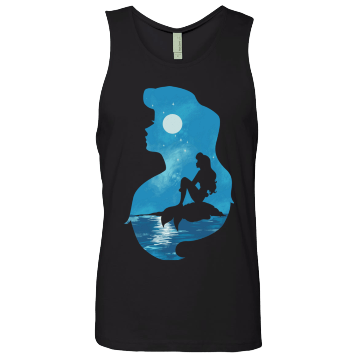 T-Shirts Black / S Mermaid Portrait Men's Premium Tank Top