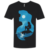 T-Shirts Black / X-Small Mermaid Portrait Men's Premium V-Neck