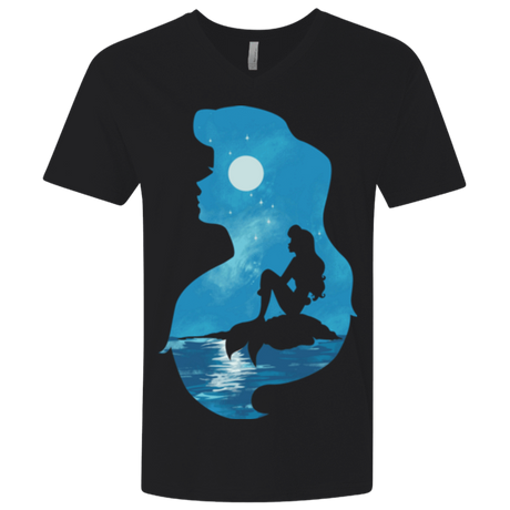 T-Shirts Black / X-Small Mermaid Portrait Men's Premium V-Neck