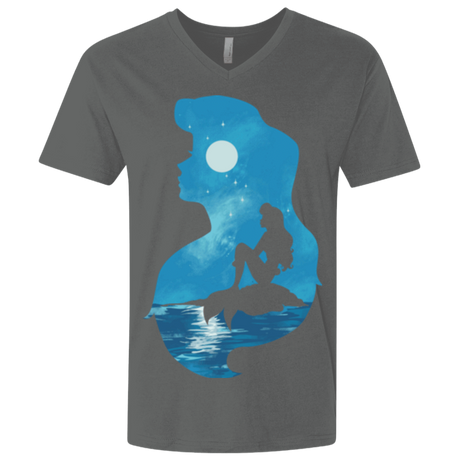 T-Shirts Heavy Metal / X-Small Mermaid Portrait Men's Premium V-Neck