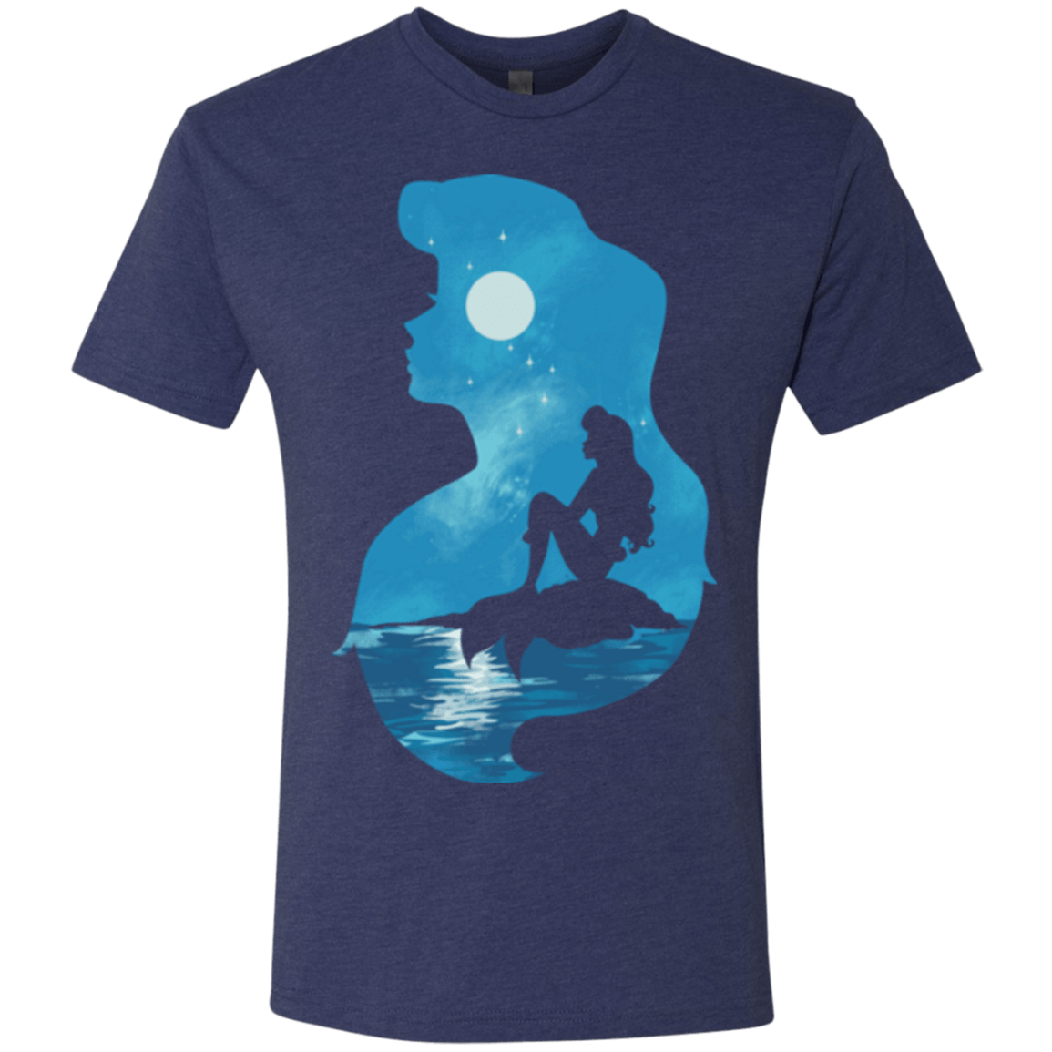T-Shirts Vintage Navy / S Mermaid Portrait Men's Triblend T-Shirt