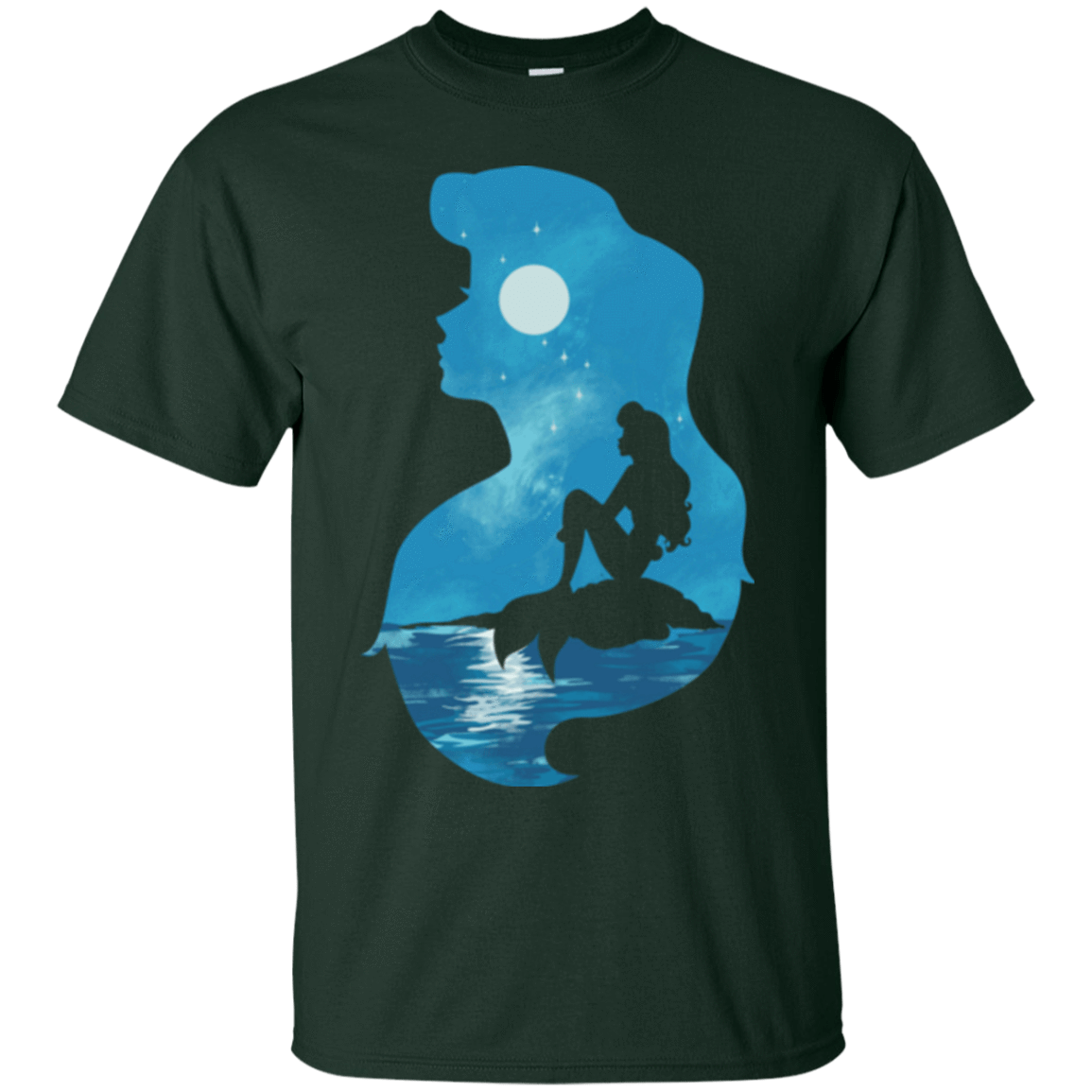 T-Shirts Forest / S Mermaid Portrait T-Shirt