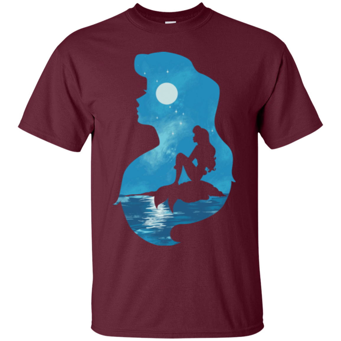 T-Shirts Maroon / S Mermaid Portrait T-Shirt