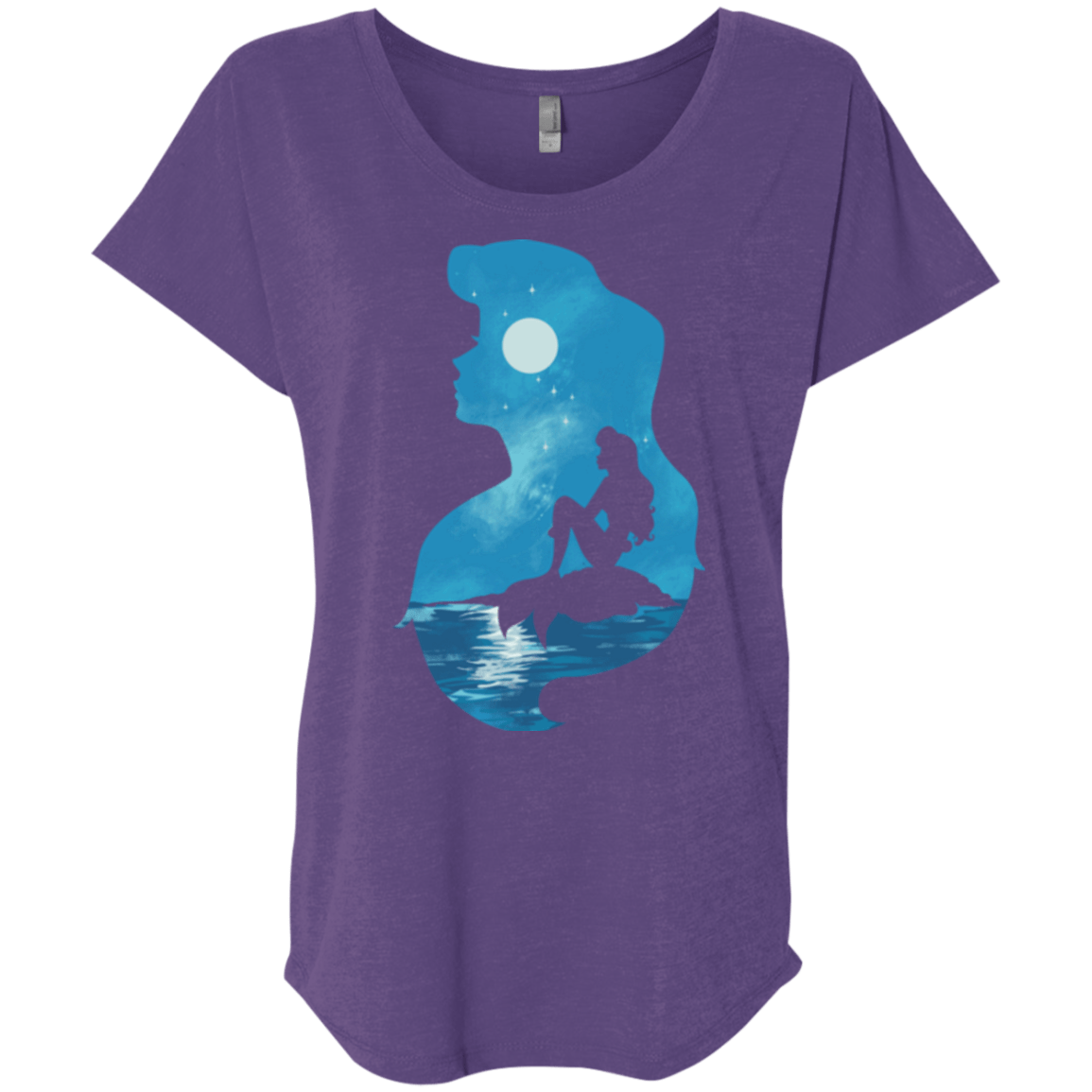 Mermaid Portrait Triblend Dolman Sleeve