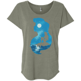 T-Shirts Venetian Grey / X-Small Mermaid Portrait Triblend Dolman Sleeve