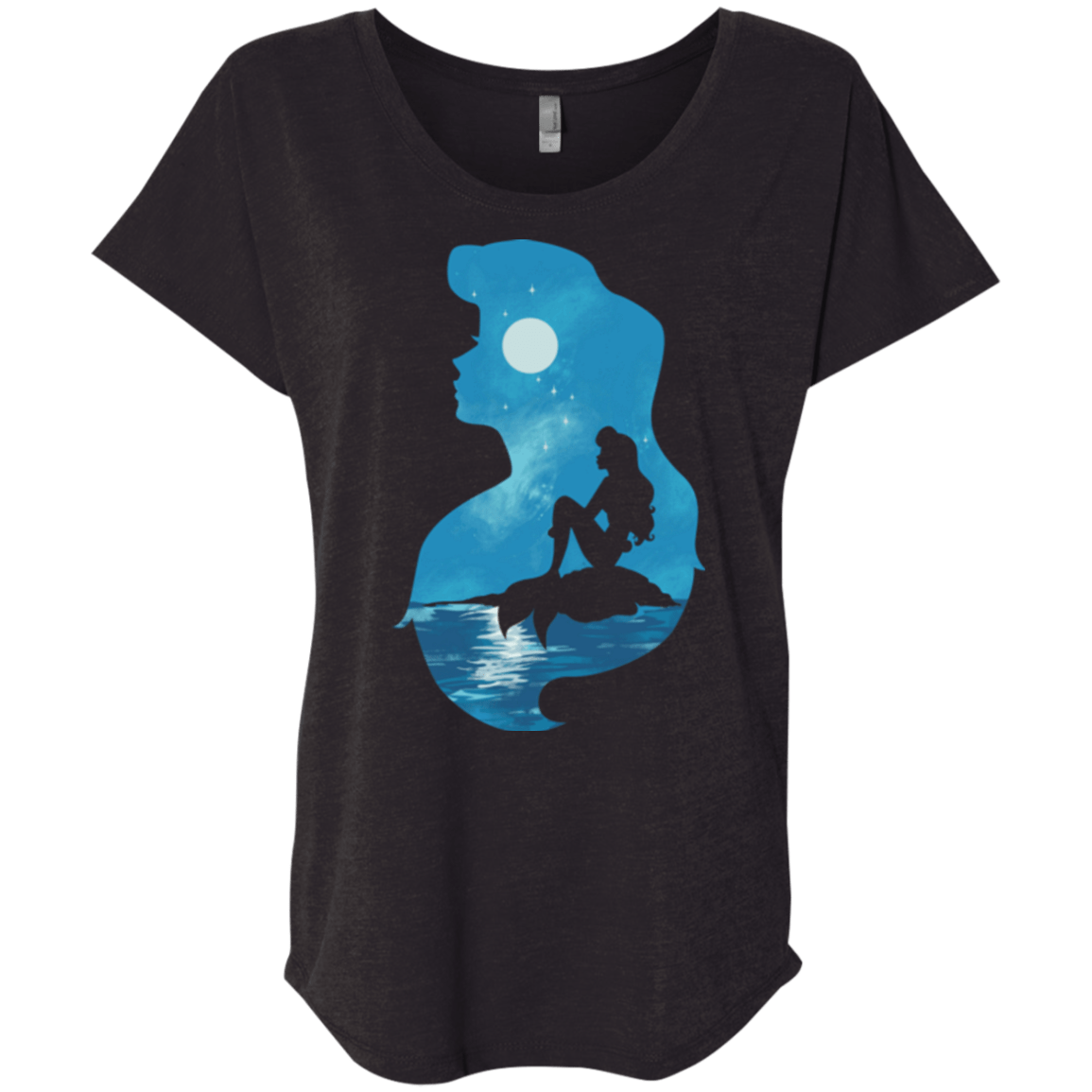 Mermaid Portrait Triblend Dolman Sleeve