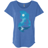 T-Shirts Vintage Royal / X-Small Mermaid Portrait Triblend Dolman Sleeve