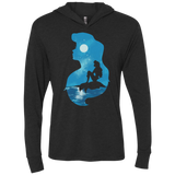 T-Shirts Vintage Black / X-Small Mermaid Portrait Triblend Long Sleeve Hoodie Tee