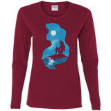 T-Shirts Cardinal / S Mermaid Portrait Women's Long Sleeve T-Shirt
