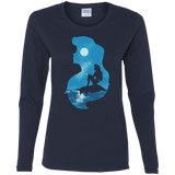 T-Shirts Navy / S Mermaid Portrait Women's Long Sleeve T-Shirt
