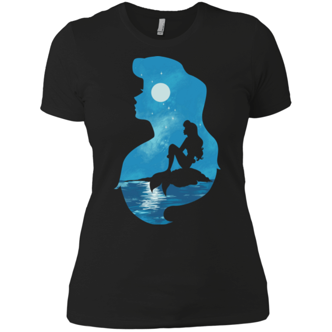 T-Shirts Black / X-Small Mermaid Portrait Women's Premium T-Shirt