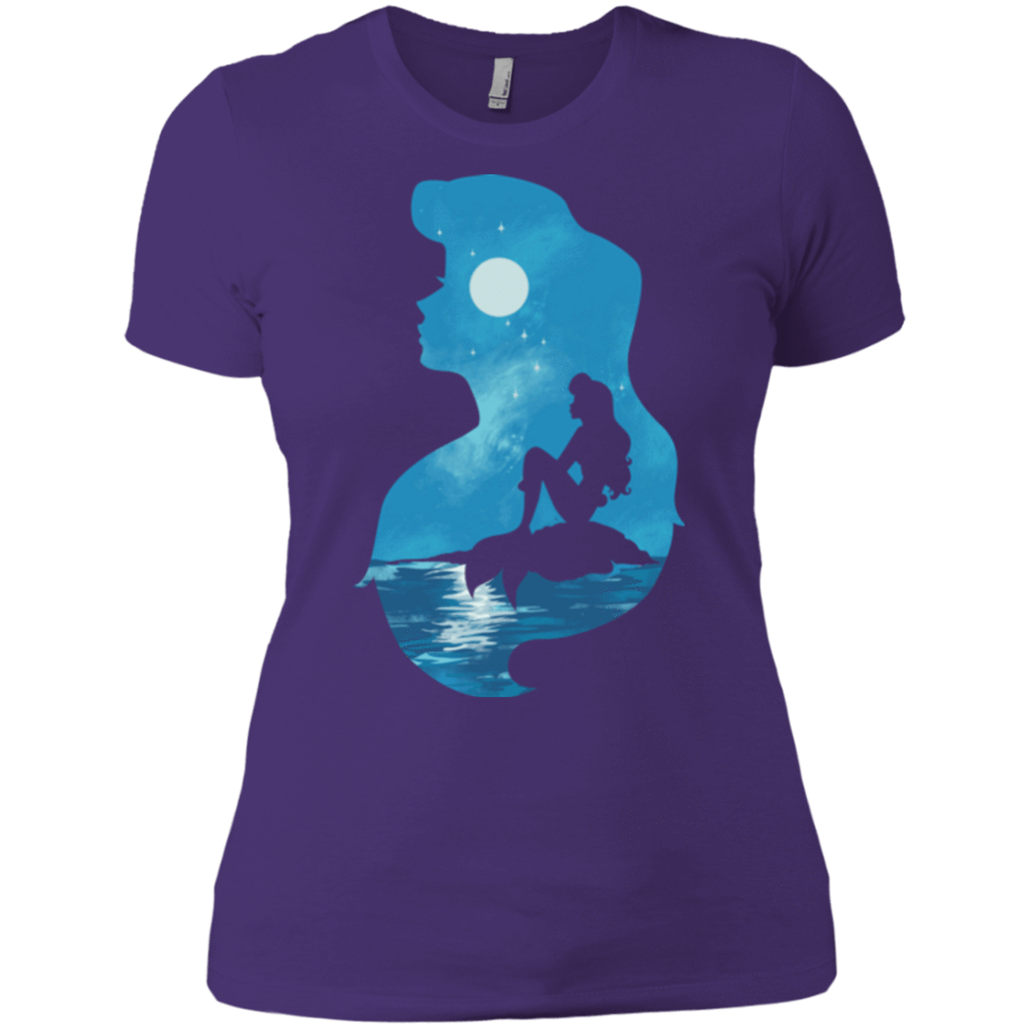 T-Shirts Purple Rush/ / X-Small Mermaid Portrait Women's Premium T-Shirt