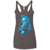 T-Shirts Macchiato / X-Small Mermaid Portrait Women's Triblend Racerback Tank