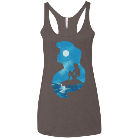 T-Shirts Macchiato / X-Small Mermaid Portrait Women's Triblend Racerback Tank