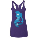 T-Shirts Purple Rush / X-Small Mermaid Portrait Women's Triblend Racerback Tank