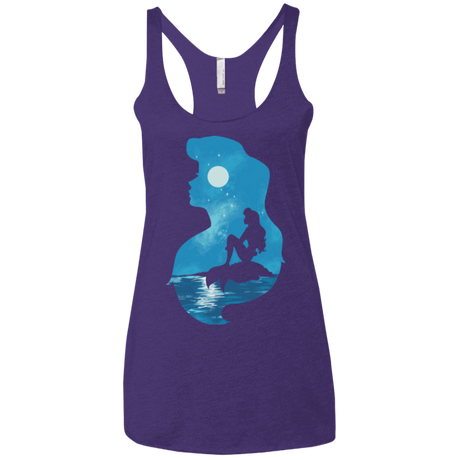 T-Shirts Purple Rush / X-Small Mermaid Portrait Women's Triblend Racerback Tank