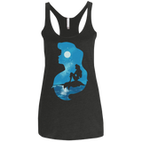 T-Shirts Vintage Black / X-Small Mermaid Portrait Women's Triblend Racerback Tank