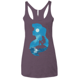 T-Shirts Vintage Purple / X-Small Mermaid Portrait Women's Triblend Racerback Tank